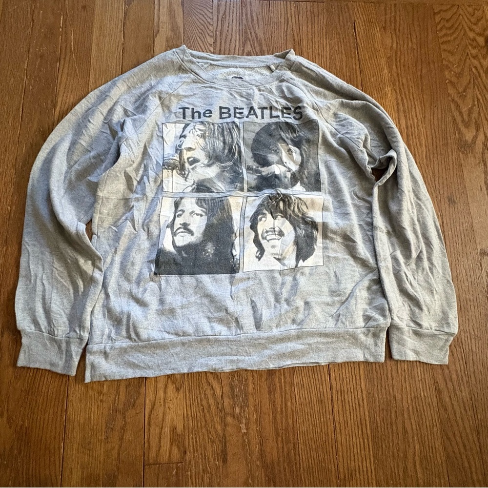 The Beatles 2013 Gray Crewneck Sweatshirt –‎ Classic Rock Band Graphic